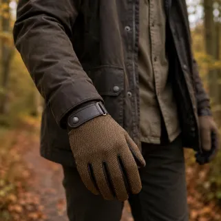 Gants cuir/tweed Brookmore - Chasse & Élevage
