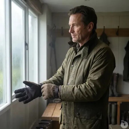 Gants cuir/tweed Brookmore - Chasse & Élevage