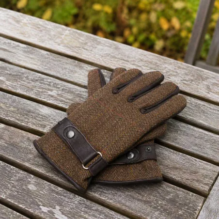 Gants cuir/tweed Brookmore - Chasse & Élevage