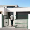 Portail 2 vantaux vert 3x1,5m - Maille 50mm acier