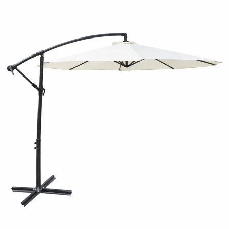 Parasol déporté Azur 3m - Toile résistante naturelle