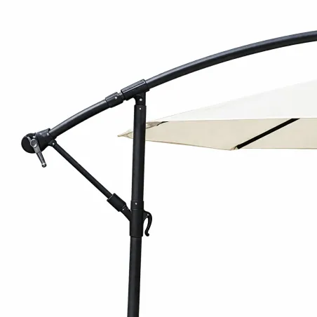 Parasol déporté Azur 3m - Toile résistante naturelle