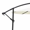 Parasol déporté Azur 3m - Toile résistante naturelle