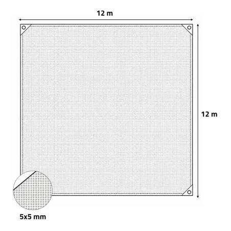 Filet récolte pantalon 5mm 12x12m pour fruits