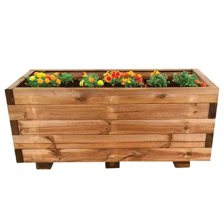 Jardinière bois autoclave 80x40cm - Résistante extérieur