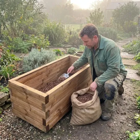 Jardinière bois autoclave 80x40cm - Résistante extérieur