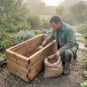 Jardinière bois autoclave 80x40cm - Résistante extérieur