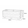 Jardinière bois autoclave 80x40cm - Résistante extérieur