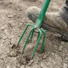 Griffe de jardinage 5 dents - Aération du sol sans effort