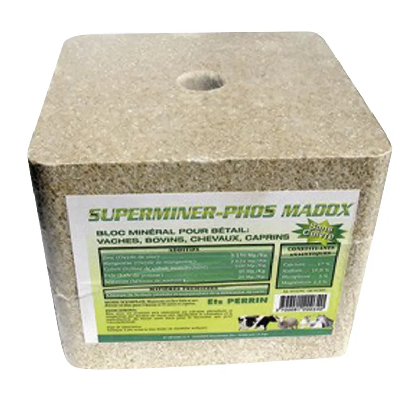 Bloc superminéraux PERRIN MADOX - 10 kg pour bétail
