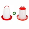Kit abreuvoir 3L + mangeoire 3kg pour volailles
