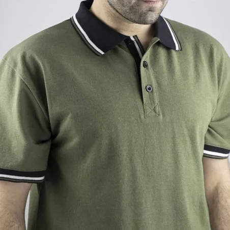 Polo Lewis vert manches courtes - Confort & style S à 3XL