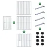 Chenil carré 2x2 m acier - Kit complet avec porte
