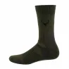 Chaussettes mi-hautes kaki laine mérino - chasse & élevage