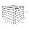 Composteur bois 510L - 80x80cm avec couvercle