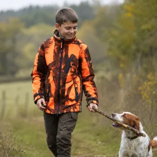 Blouson enfant Softshell Ghostcamo 6-16 ans 3 poches