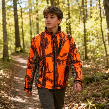 Blouson enfant Softshell Ghostcamo 6-16 ans 3 poches