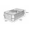 Caisse de transport empilable pour volailles - 85x50x30 cm