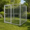 Chenil carré 1,5x1,5 m avec porte et ouverture niche