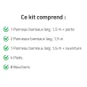 Chenil carré 1,5x1,5 m avec porte et ouverture niche