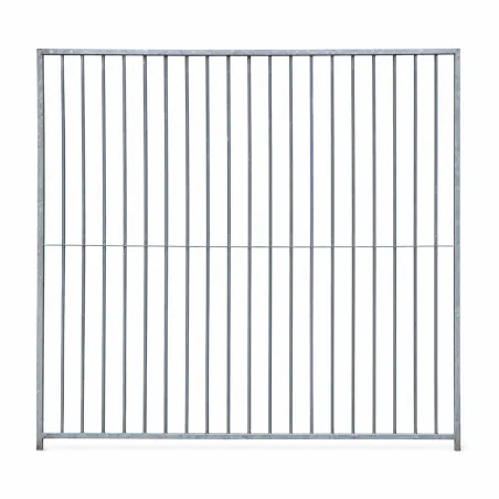 Chenil carré 1,5x1,5 m avec porte et ouverture niche