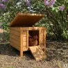 Nichoir-abri cube pour poules 42x51,5xH43 cm en bois