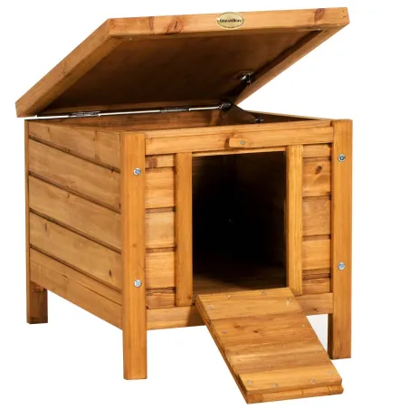 Nichoir-abri cube pour poules 42x51,5xH43 cm en bois