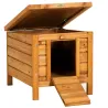 Nichoir-abri cube pour poules 42x51,5xH43 cm en bois