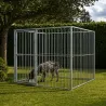 Chenil carré 2x2 m en acier - Kit complet sécurisé