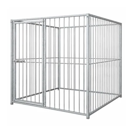 Chenil carré 2x2 m en acier - Kit complet sécurisé