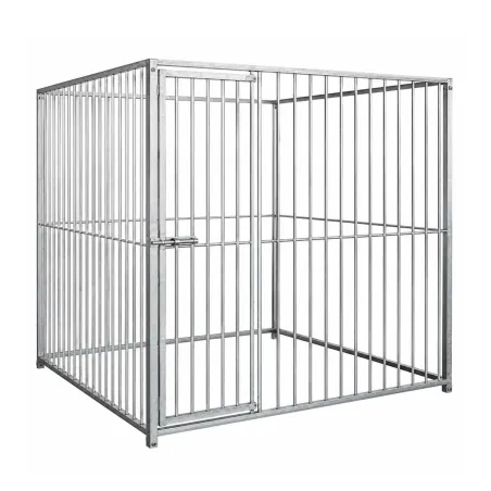 Chenil carré 2x2 m en acier - Kit complet sécurisé