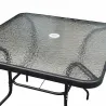 Ensemble apéro 5 pièces pliable acier & textilène