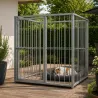 Kit chenil carré 1,5x1,5m - Barreaux acier inoxydable