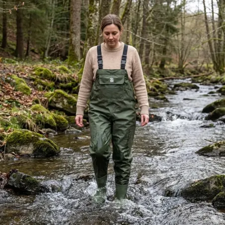 Waders étanches nylon PVC poche ventrale 39-48 crantées