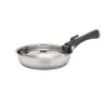 Lot 3 poêles inox 20/24/26 cm pour élevage & jardin