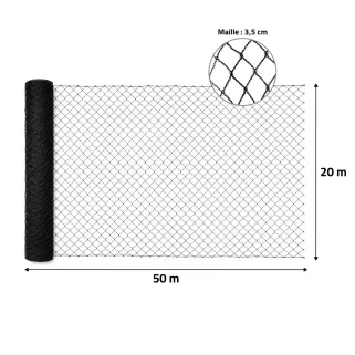 Filet volière 35 mm - 20x50m pour poules et volailles