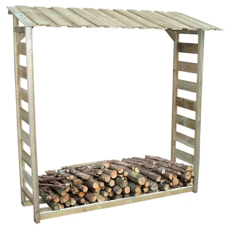 Abri à bûches 1,8 stères - Bois traité autoclave 170x46x182 cm