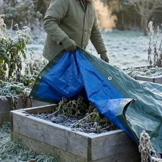 Bâche imperméable 1,6x6m pour bois et extérieur
