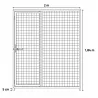 Panneau chenil maille carrée 5x5cm hauteur 184cm