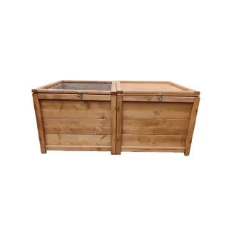 Abris poussins bois 2 espaces - 83x49x36 cm éleveurs