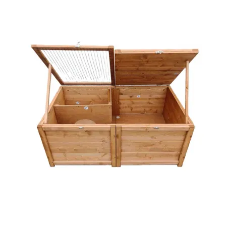 Abris poussins bois 2 espaces - 83x49x36 cm éleveurs