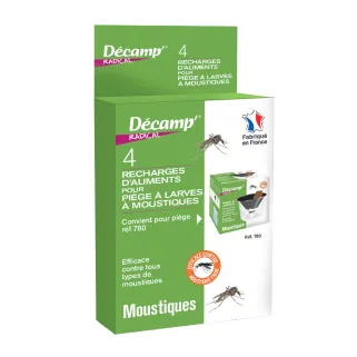4 recharges piège larves moustiques sans insecticide