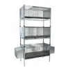 Kit 3 cages élevage lapins 102x50x190 cm superposables