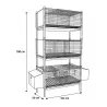 Kit 3 cages élevage lapins 102x50x190 cm superposables