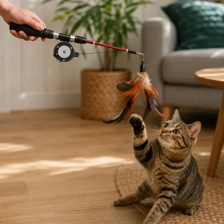 Jouet interactif pour chat 40cm - Stimulation ludique