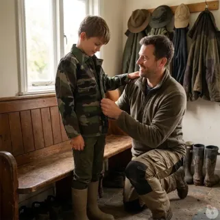 Veste enfant camo chasse coton-polyester 6-16 ans