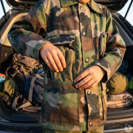 Veste enfant camo chasse coton-polyester 6-16 ans