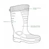 Bottes EVA isolantes étanches kaki - Tailles 40 à 47