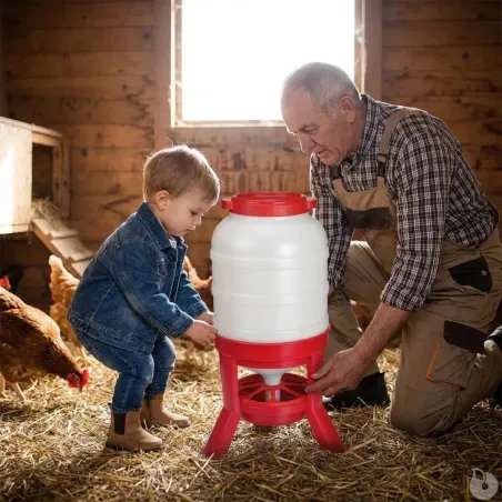 Mangeoire anti-gaspi 30 kg Gaun - Pieds stables