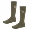 Chaussettes montantes kaki motifs cerf/canard
